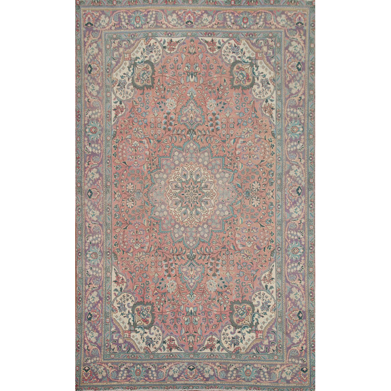 Tapis traditionnel floral en laine 7 x 10