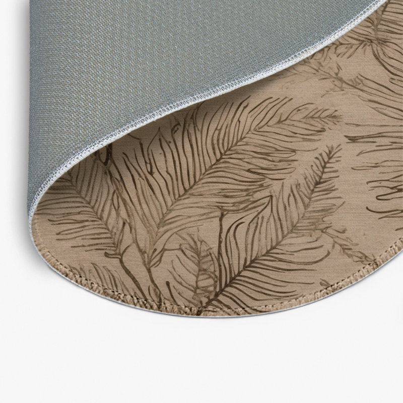 Tapis d'intérieur et d'extérieur brun Nature, Rond 5 pi