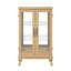 Vitrine lumineuse 2 portes avec portes en verre trempé, dossier en miroir et tablettes réglables pour une présentation élégante.