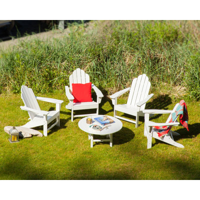 POLYWOOD Long Island Adirondack 5-Piece Conversation Group