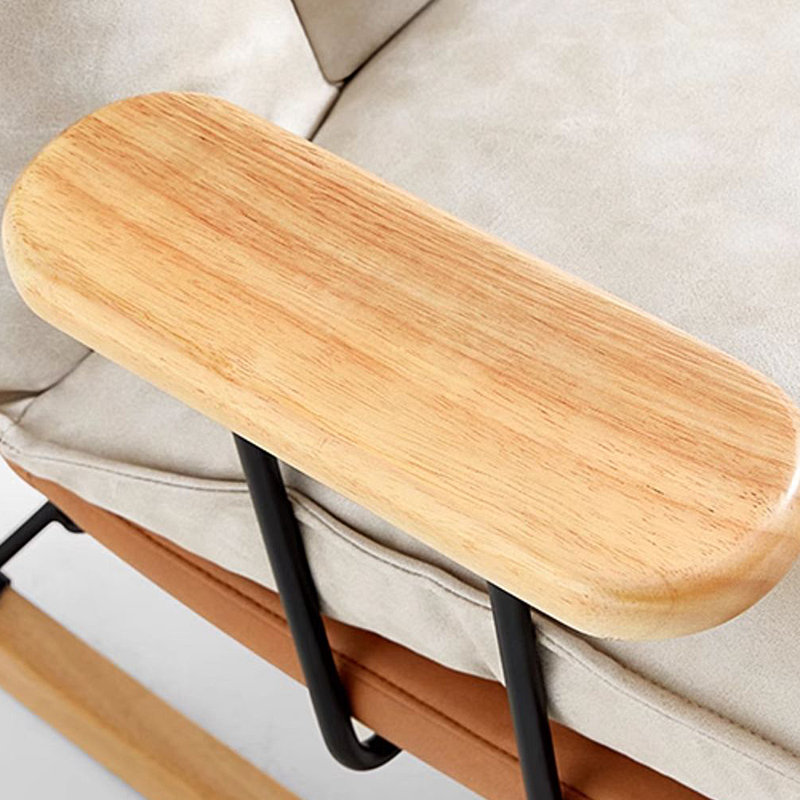 Chaise berçante moderne simple et supérieure, Blanc cassé