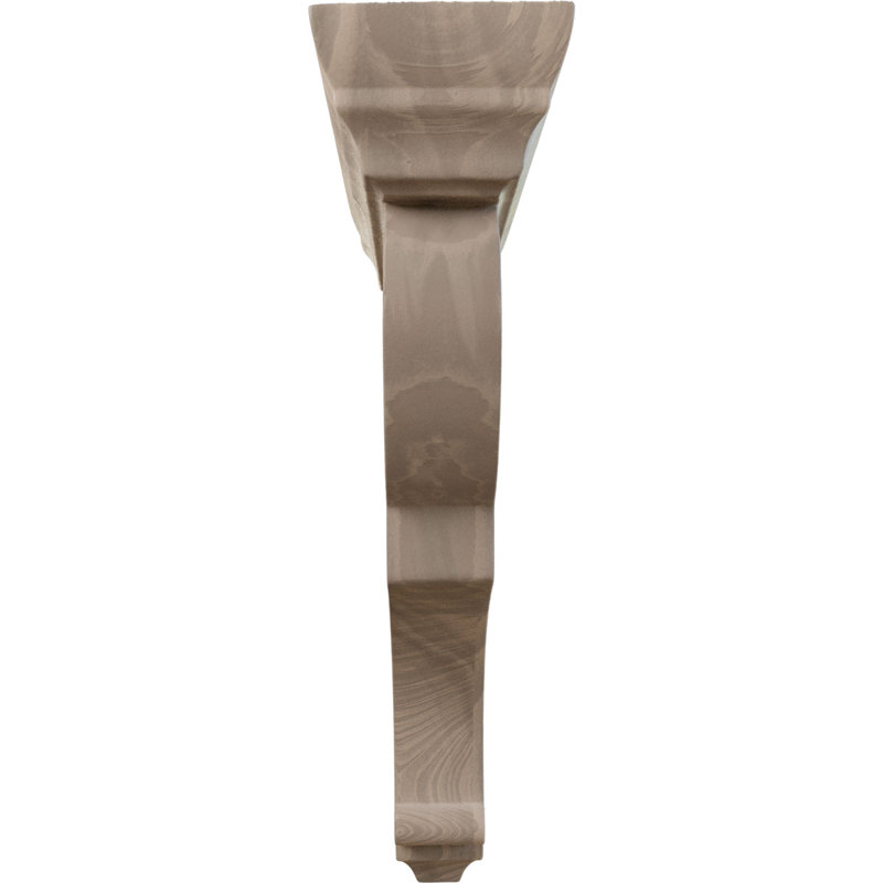 Support en bois / corbeau H 10 po x l 2,5 po x P 5,5 po, Noyer