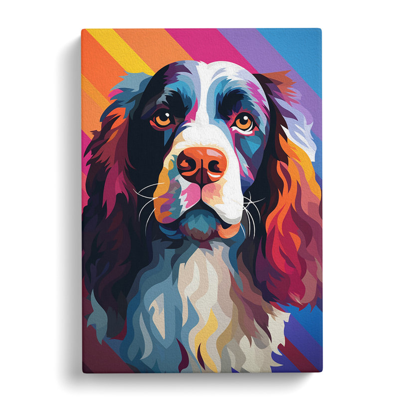 English Springer Spaniel Orphism - Wrapped Canvas, 50cm H x 35cm W x 3cm D