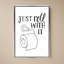 «Bathroom Puns V» par Becky Thorns - Impression sur toile-130879250-130879235