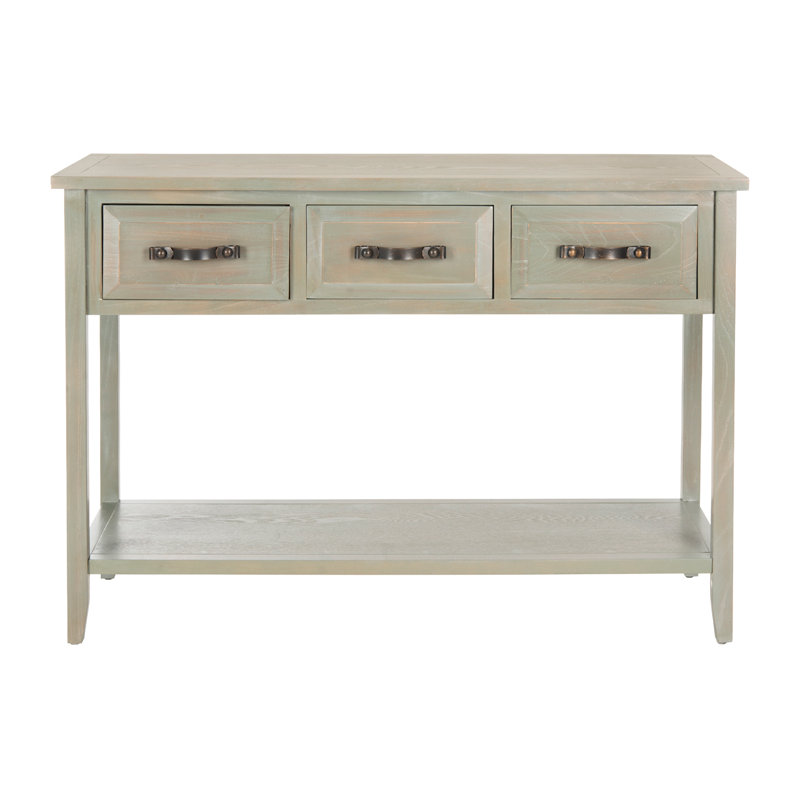 Console en bois massif de 42 po Pauly, Gris français