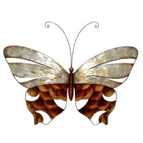  Wind & Weather Handcrafted Flame-Treated Metal Butterfly Wall  Art : Home & Kitchen