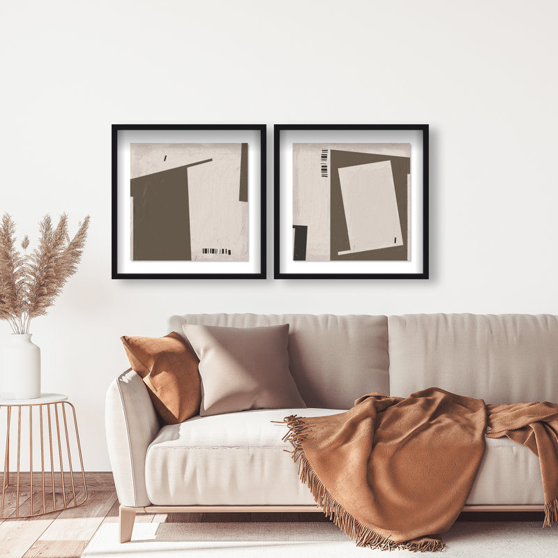 Structural Set Set by Oliver Gal, 25.5"H x 25.5"W, Black Shadowbox