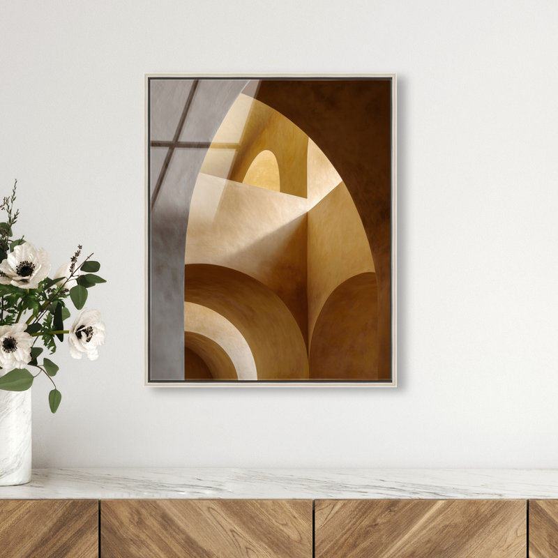 Honeyed Vaults I Print, 25"H x 21"W, Silver Floater Frame