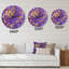 Or et mauve texture ondulée marbrée I - horloge murale moderne-59914321