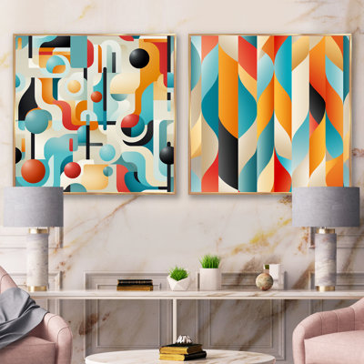 Culhert - Abstract Collages Square Collage Set Of 2