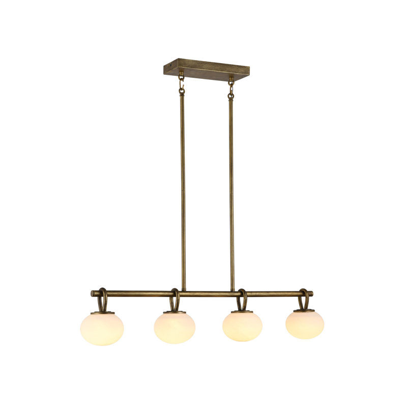 4-Light Linear Island Pendant - Legacy Brass