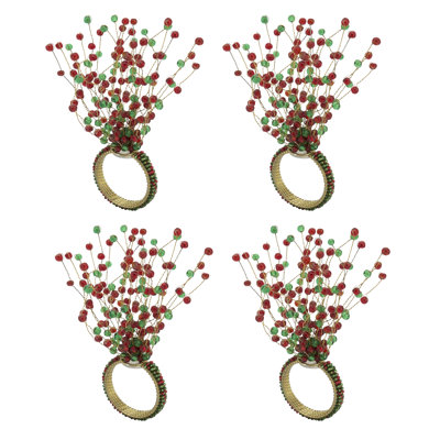 Rond de serviette orné de perles