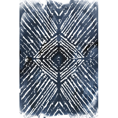 Indigo Ink Motif IV by June Erica Vess - Wrapped Canvas Print