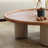 Burlywood Solid wood Round Coffee Table Sets