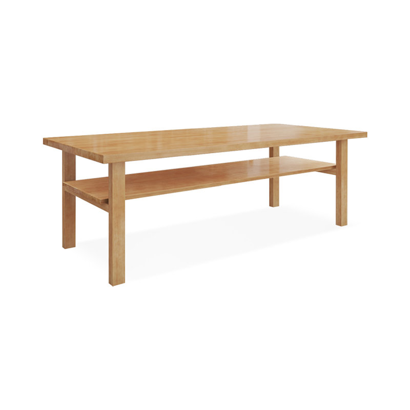 Bureau rectangulaire en bois massif Burlywood, H 29,53 po x l 86,61 po x P 35,43 po
