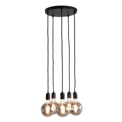 Phinney 5 - Light Black Cluster Pendant