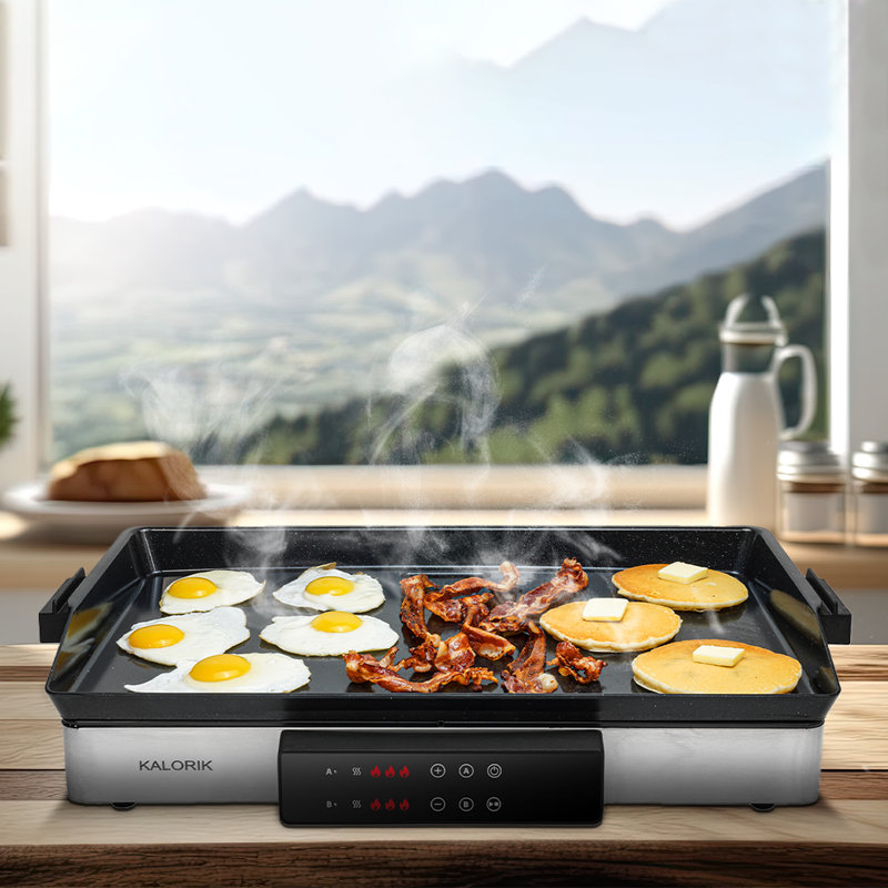Kalorik Maxx® 2-in-1 Electric Griddle & Double Cooktop