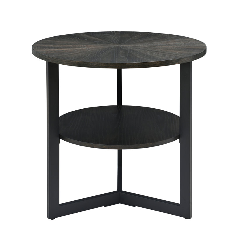 Huckle Frame End Table, Brushed Black