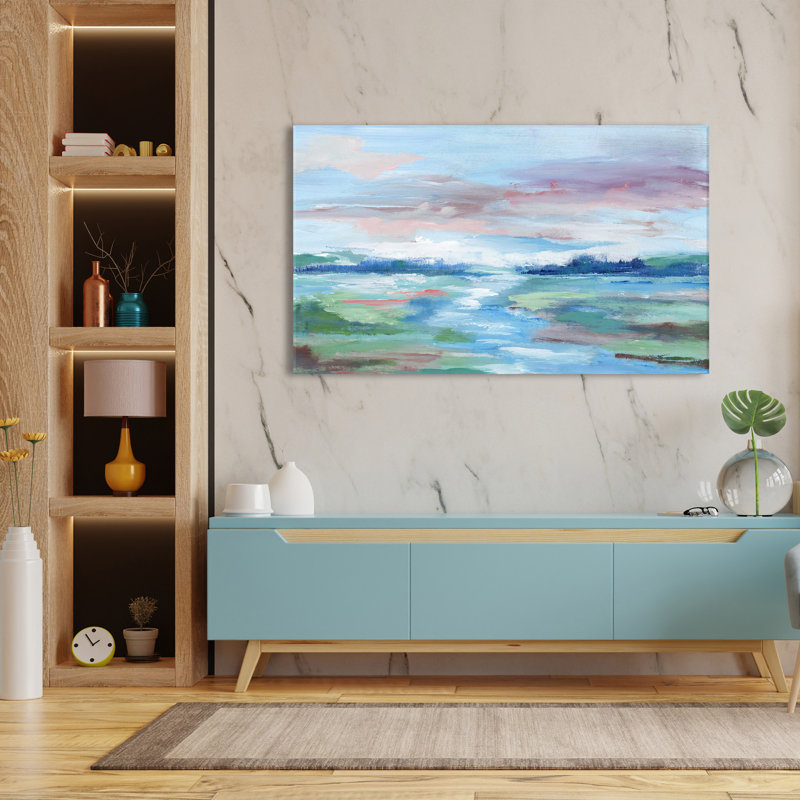 Champ de rêves - Peinture, L 30 po x H 18 po, Toile tendue