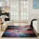 Handmade Hand Tufted Rectangle Viscose Area Rug in Red/Purple/Blue