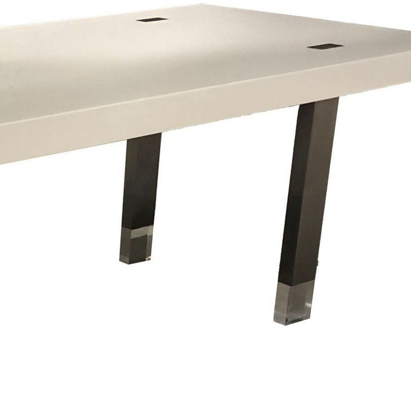 Cid Joe 95 Inch Dining Table, Rectangular, HIgh Gloss White