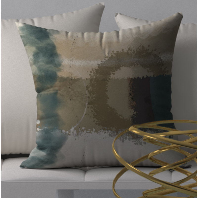 Abstract Reversible Throw Pillow, 20" x 20"