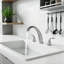 Robinet de salle de bain Waterfall pour lavabo à 3 trous, robinet de salle de bain en nickel brossé à 2 poignées, robinet de meuble-lavabo moderne avec bonde escamotable et tuyau d'alimentation sans plomb, 8 po