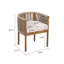 Chaise de salle à manger d'extérieur Nola Modern Coastal avec cadre en bois d'acacia et dossier en corde tressée-136925360-136925359