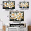 «White Plumeria Flower Retro Teal II» - ensemble d'art mural Plumeria-108309438-108309439