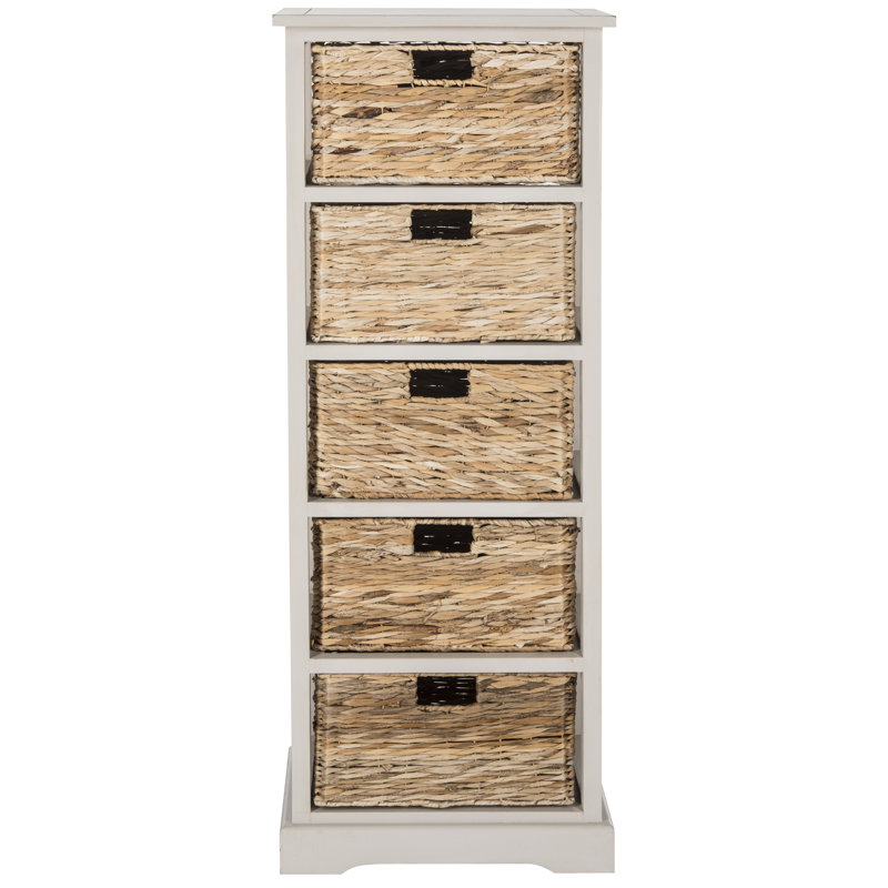 Commode décorative 5 tiroirs Painswick, Gris rétro