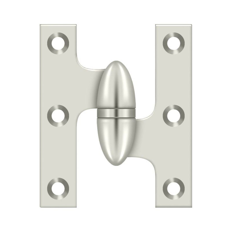 Hinge, Polished Nickel, Right Hand