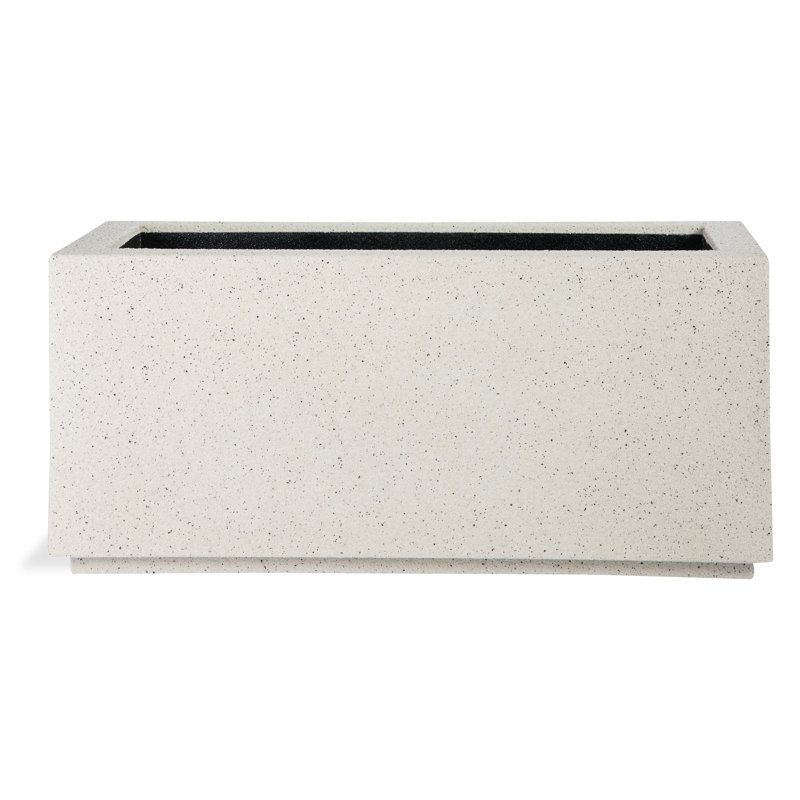Argentine Trough Planter, White Granite