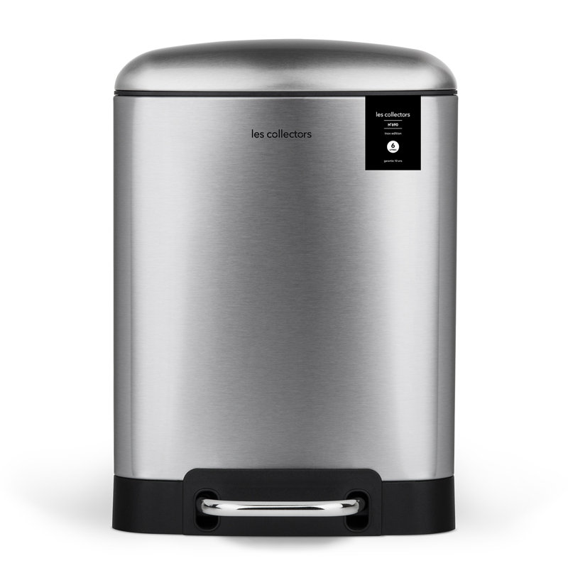 Abfalleimer mit Fußpedal, 6 L, Matt Brushed Nickel