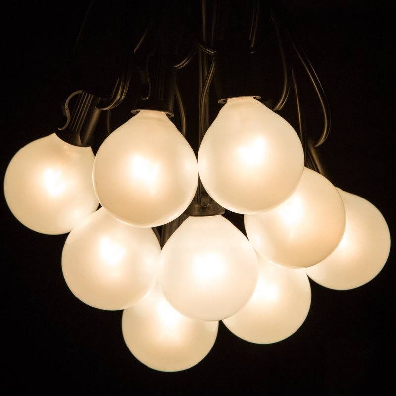 Conness Outdoor 50 - Bulb 50'' Plug-in Globe String Light, Black
