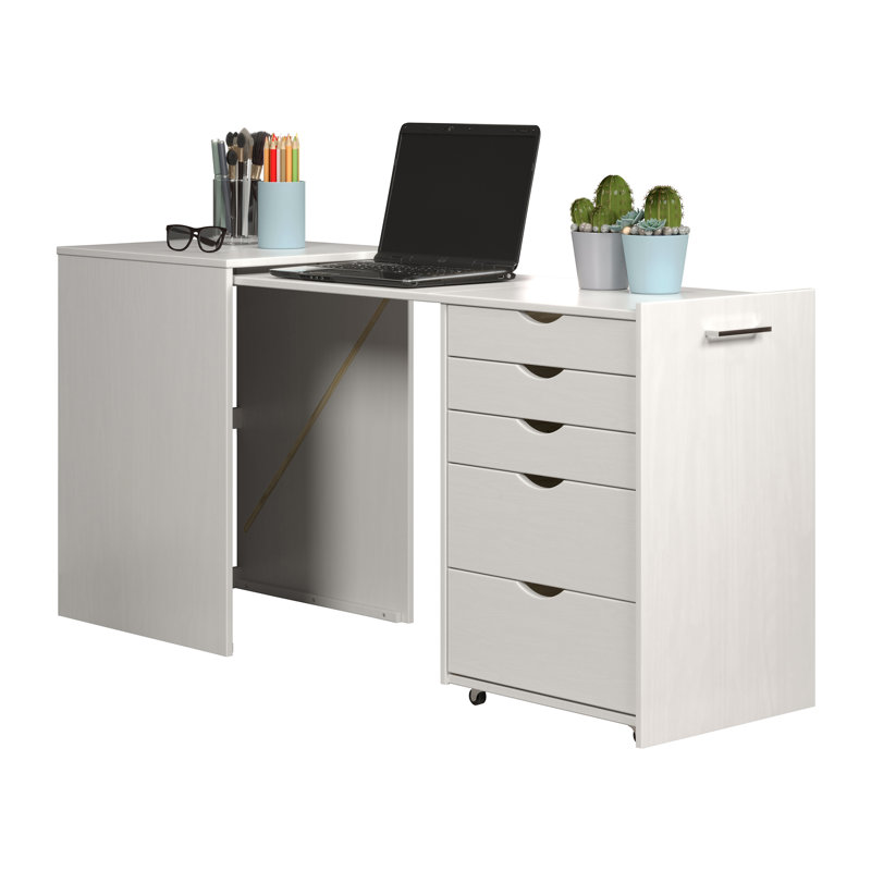 Ebern Designs Keritza 65'' Solid Wood Writing Desk