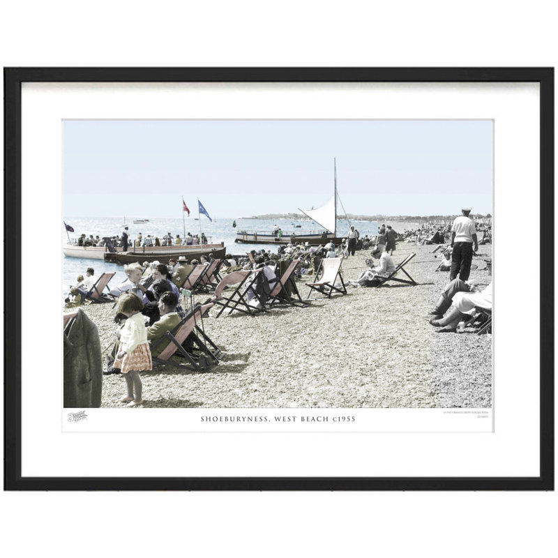 Shoeburyness, West Beach C1955 by Francis Frith - Single Picture Frame Print, 28cm H x 36cm W x 2.3cm D