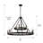Emmalynn 12 - Light Steel Dimmable Round Chandelier