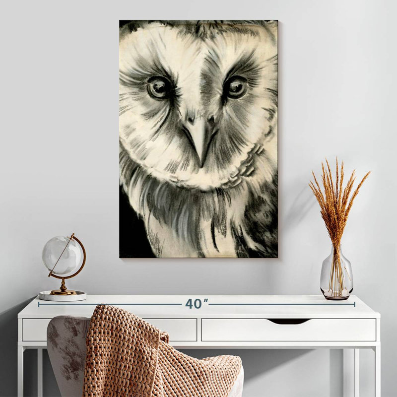 Brampt Charcoal Owl II, 30" H x 20" W