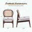 Chaise d'appoint en rotin, structure en bois massif et conception ergonomique-1202647919