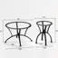 Table basse 3 pièces ronde en verre trempé et fonctionnelle pour espace de vie principal de style rétro