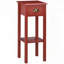 Table d'appoint étroite à 2 niveaux avec tiroir et tablette inférieure - rouge-1994548987