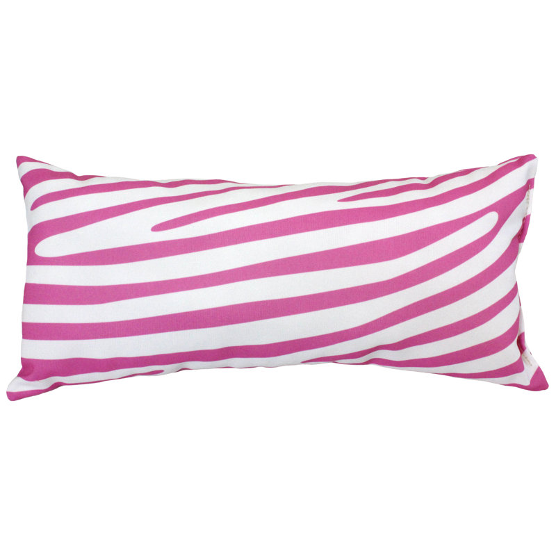 Animal Print Reversible Throw Pillow, Pink/White