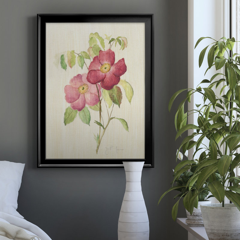 «Dusty Rose II», peinture sur toile encadrée, Noir, H 22,5 po x l 30,5 po x P 1,5 po