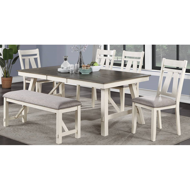 Ericyyi 78 " Extendable Rectangular Dining Table, White