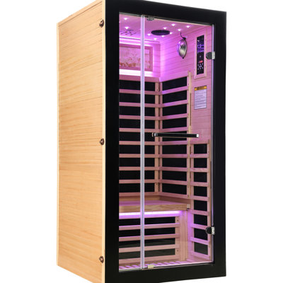 Single - Person With Starlight Ceiling Lamp, 7 Carbon Heating Units, 1450w Power Source, 18 65 Degrees Celsius Temperature Limit, Hemlock Board Material, 3.5 Meter Lead, 249kg Seat Load, 76.9 *