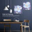 Lot de 2 tableaux muraux décoratifs à fleurs avec cadre intérieur, pour salon ou chambre.