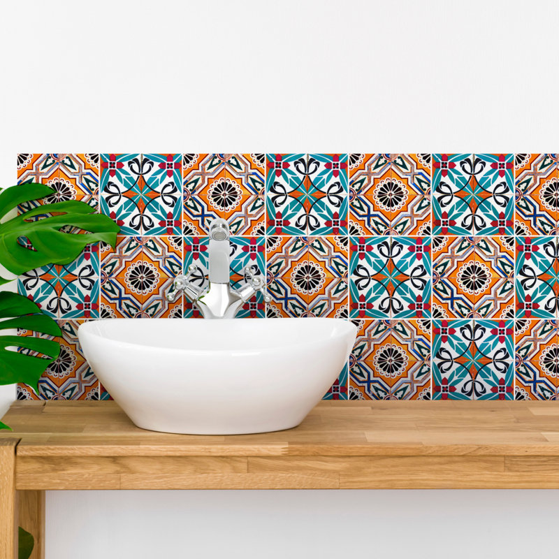 Carrelage mosaïque auto-adhésif en vinyle 6 po x 6 po