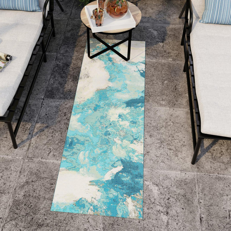 Keazia Indoor/Outdoor Area Rug, Runner 2'7" x 12'