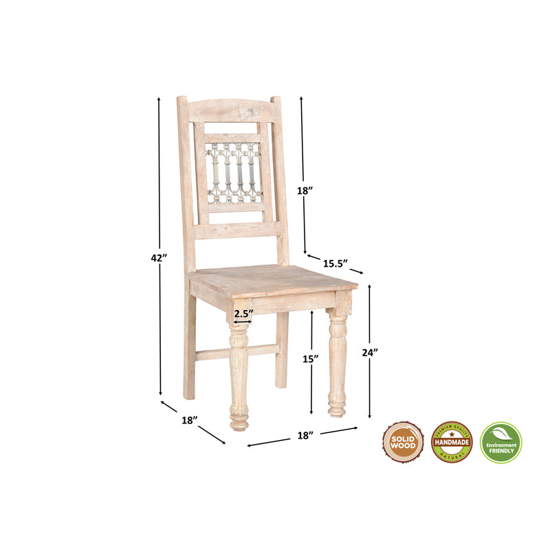 Aarohi 4 - Person Solid Wood Solid Wood Top Four Leg Dining Set, White