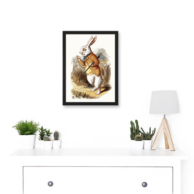 Painting Carrol Alice Wonderland Tenniel White Rabbi - Single Picture Frame Print